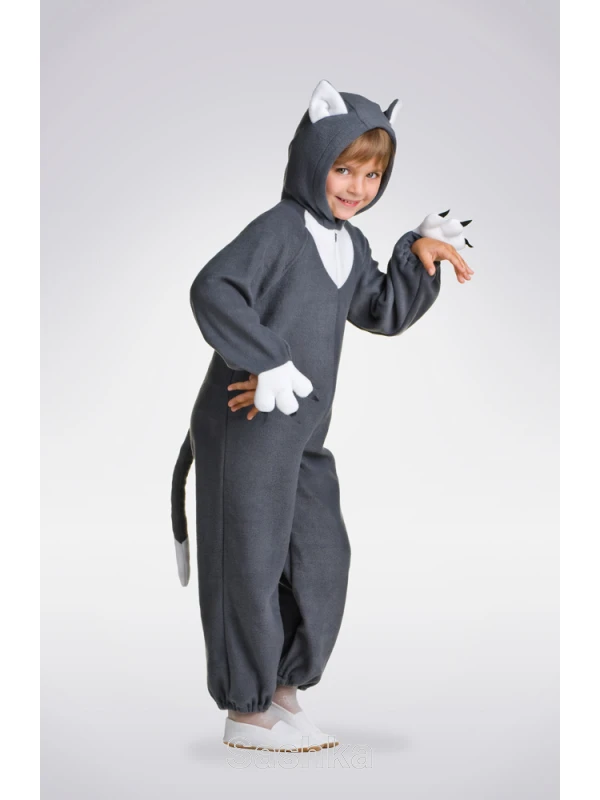 Карнавальний костюм Котик сірий для дівчинки,  розмір 92-128